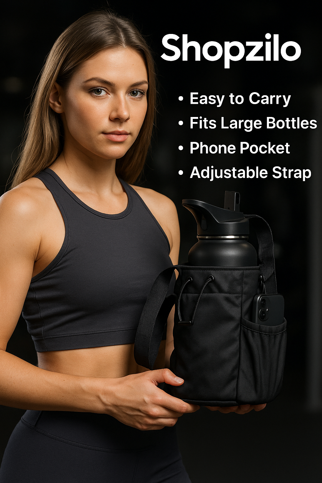Magnetic water bottle bag
