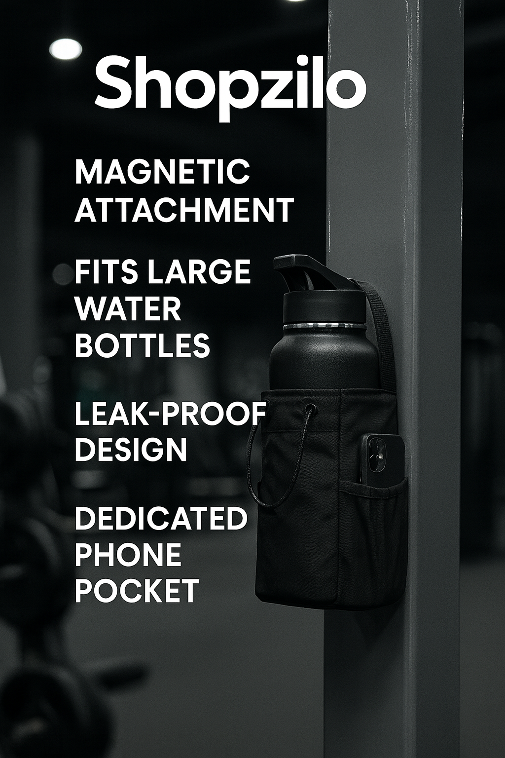 Magnetic water bottle bag