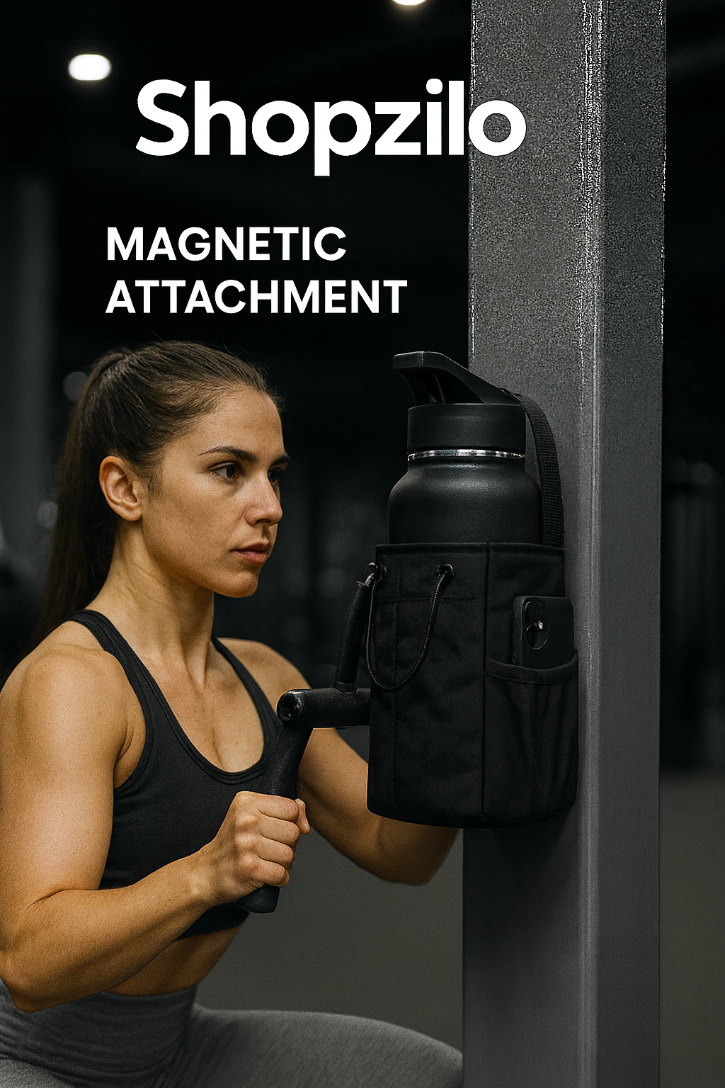 Magnetic water bottle bag